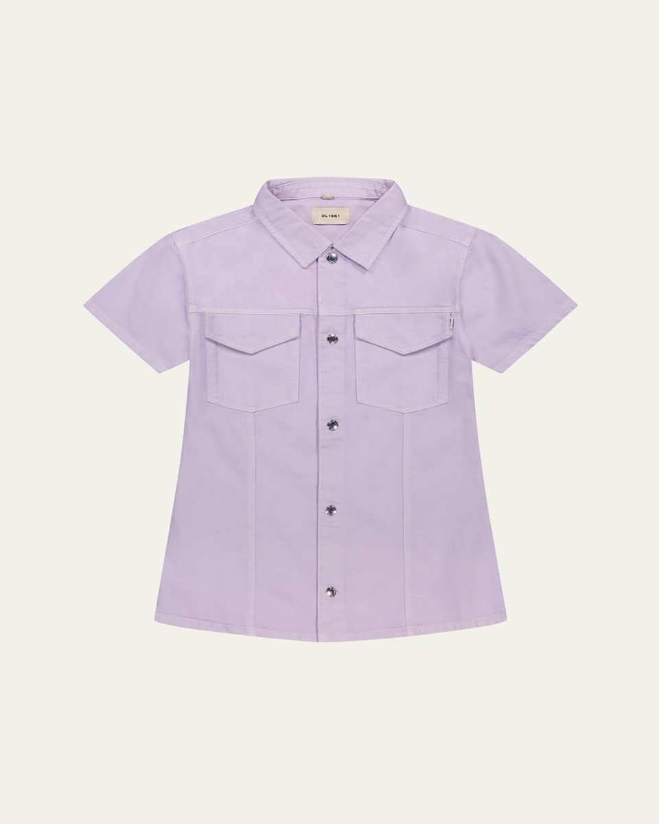 Girl's Manning Button Front Dress, Size S-L